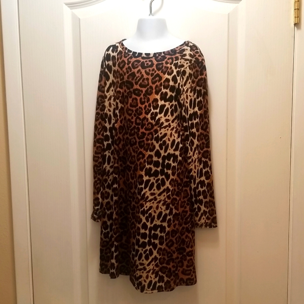 Kids Stretch Leopard Print Dress